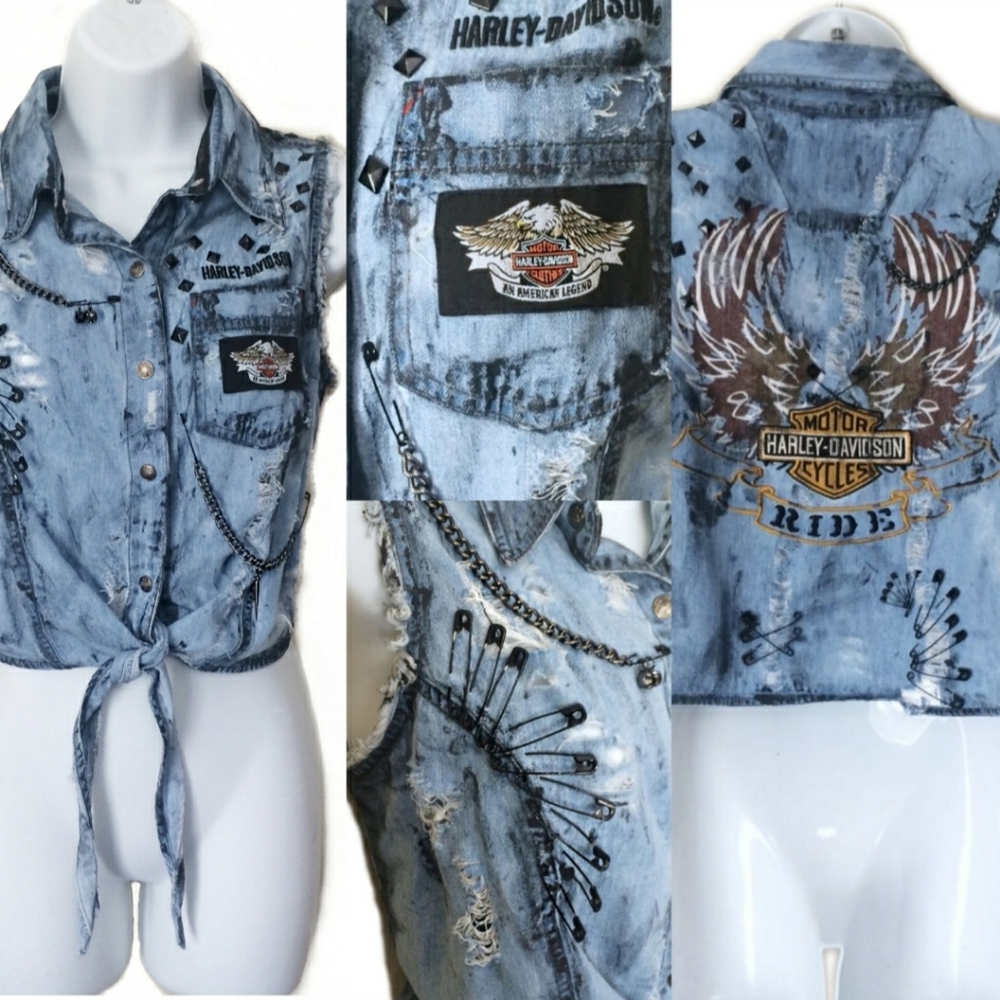Harley Davidson TShirt Biker Shirt Vintage Harley